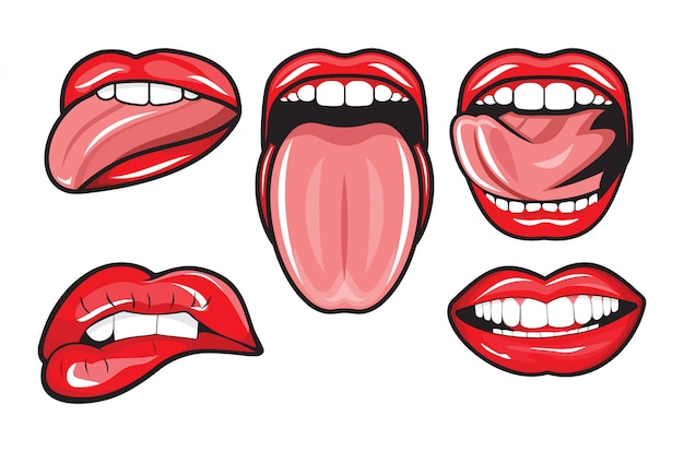 Detail Tongue Vector Nomer 22