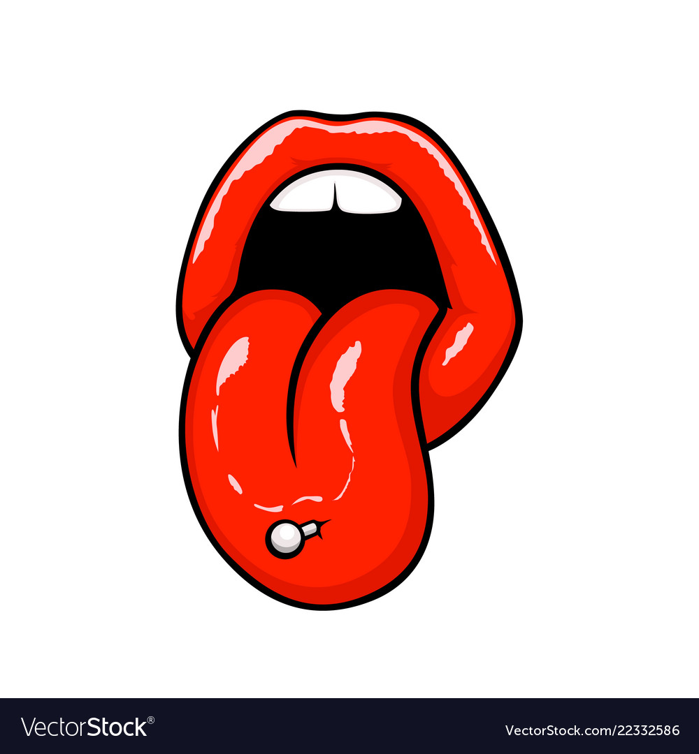 Detail Tongue Vector Nomer 23