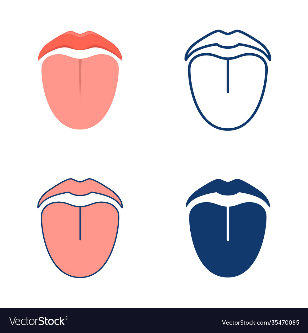Detail Tongue Vector Nomer 27