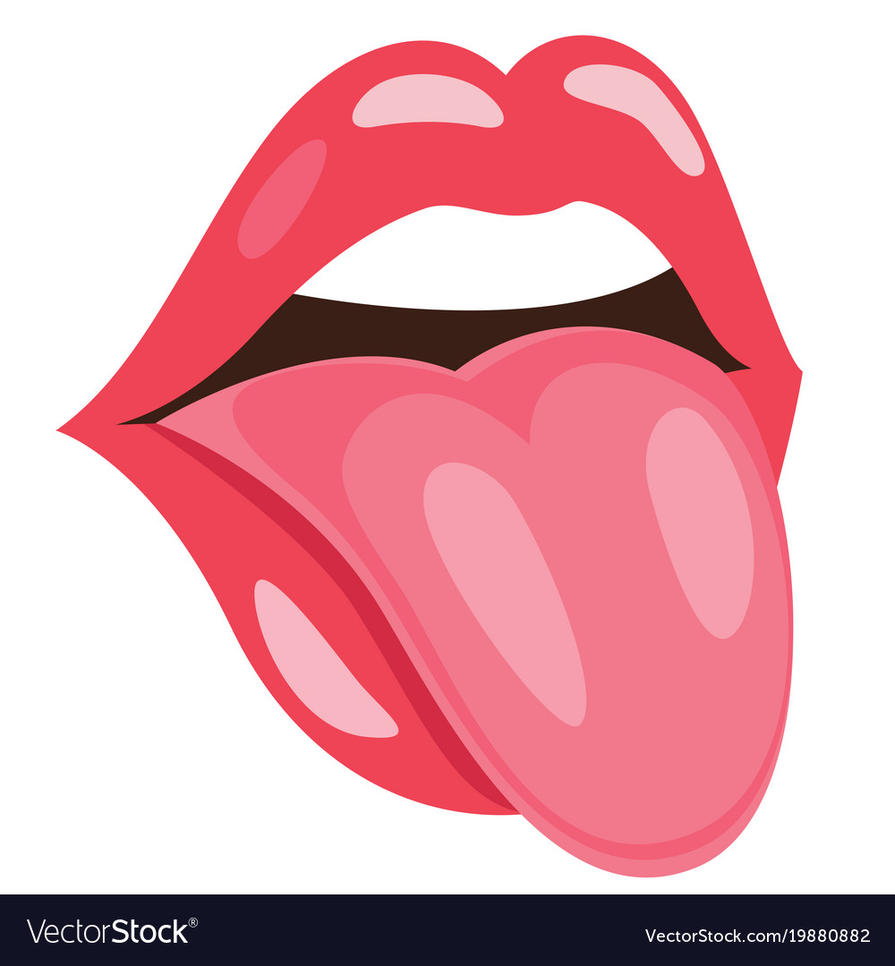 Detail Tongue Vector Nomer 4