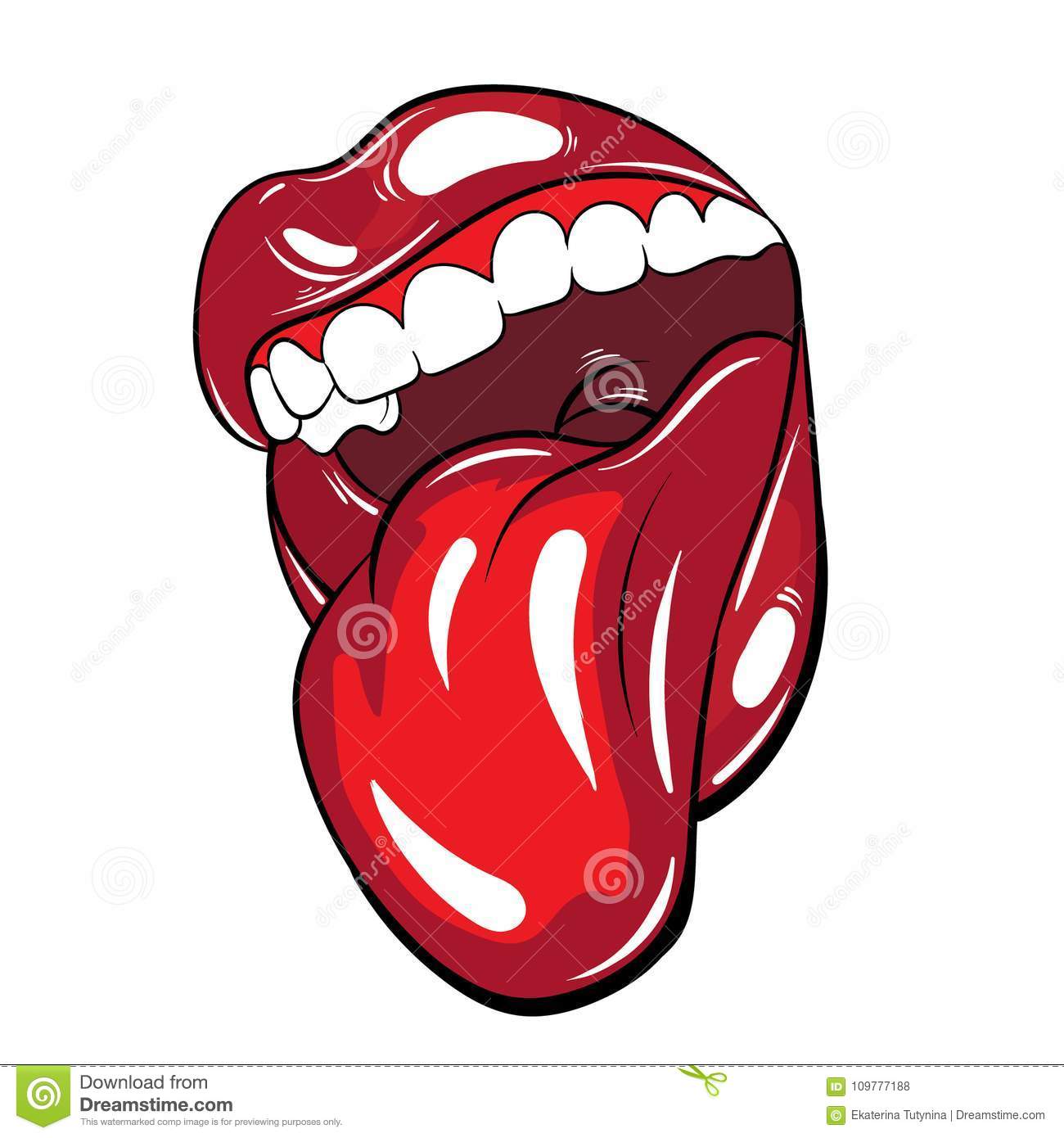 Detail Tongue Vector Nomer 35