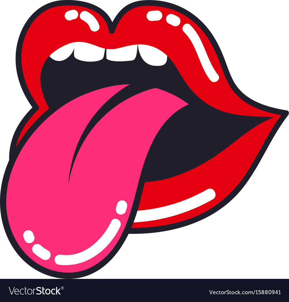 Detail Tongue Vector Nomer 42