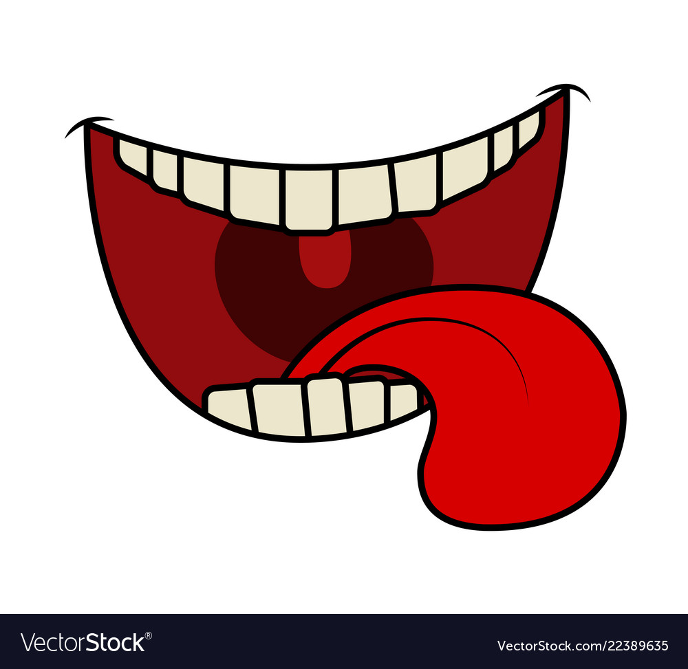 Detail Tongue Vector Nomer 49