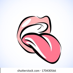 Detail Tongue Vector Nomer 53