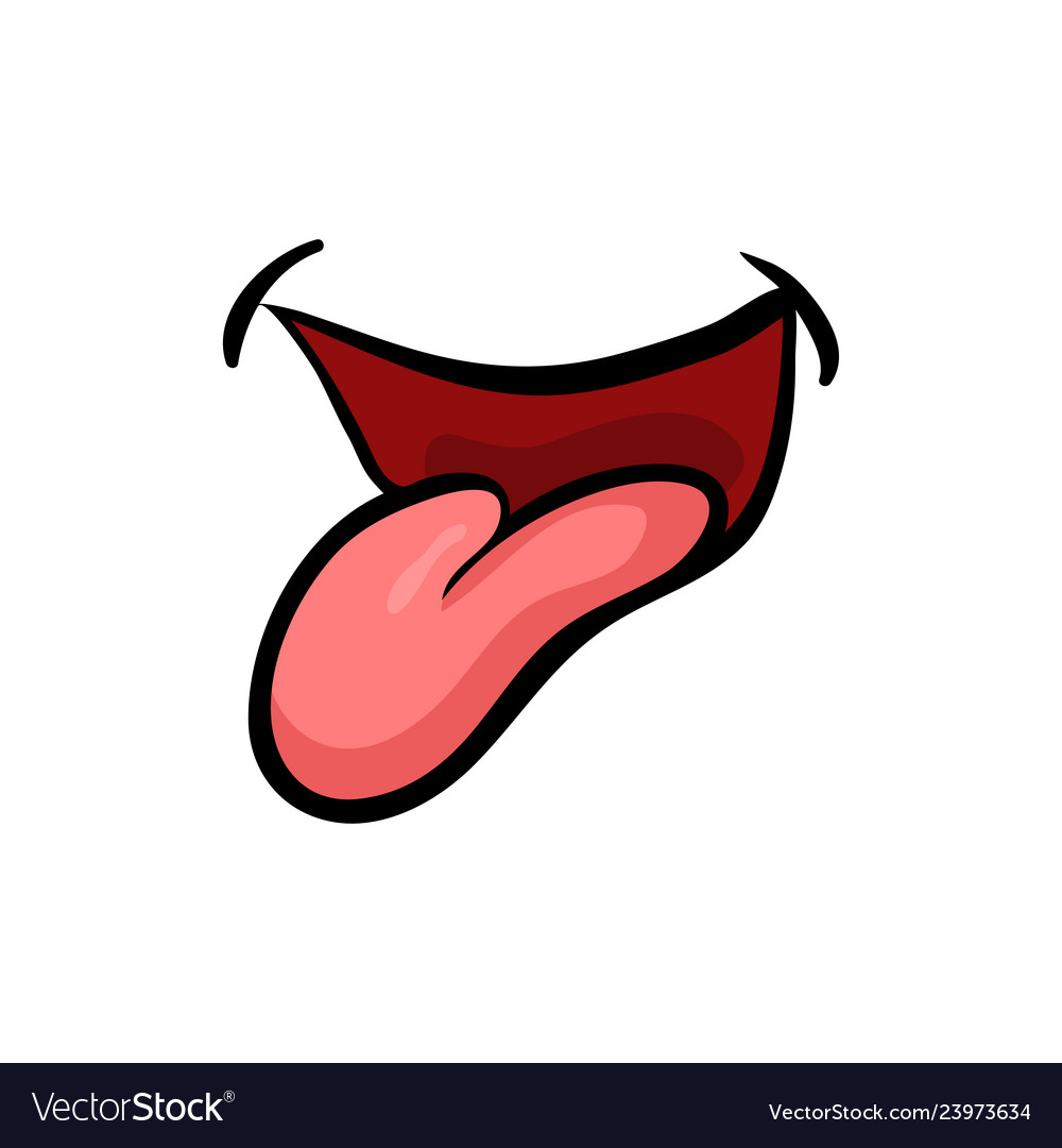 Detail Tongue Vector Nomer 9