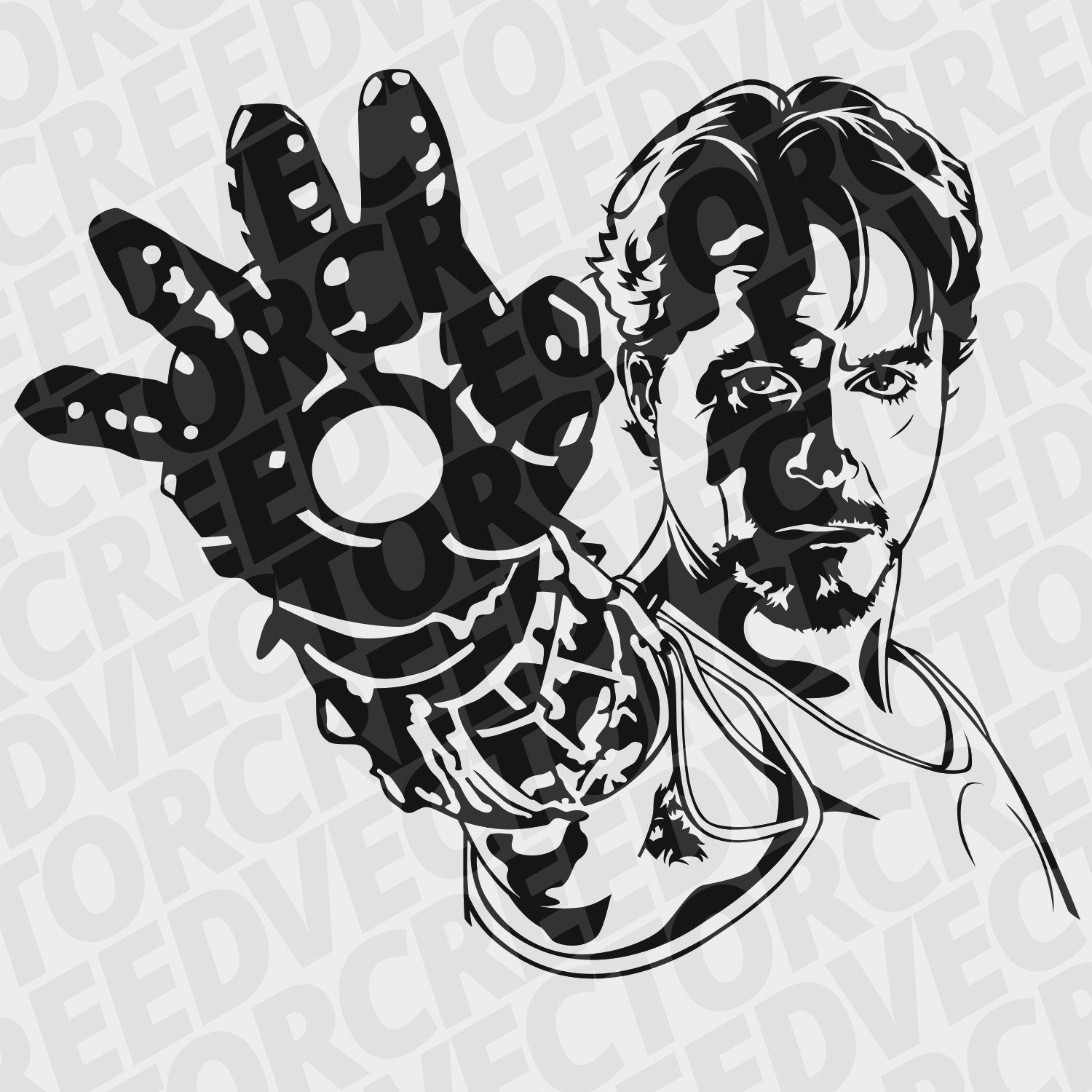 Detail Tony Stark Vector Nomer 13