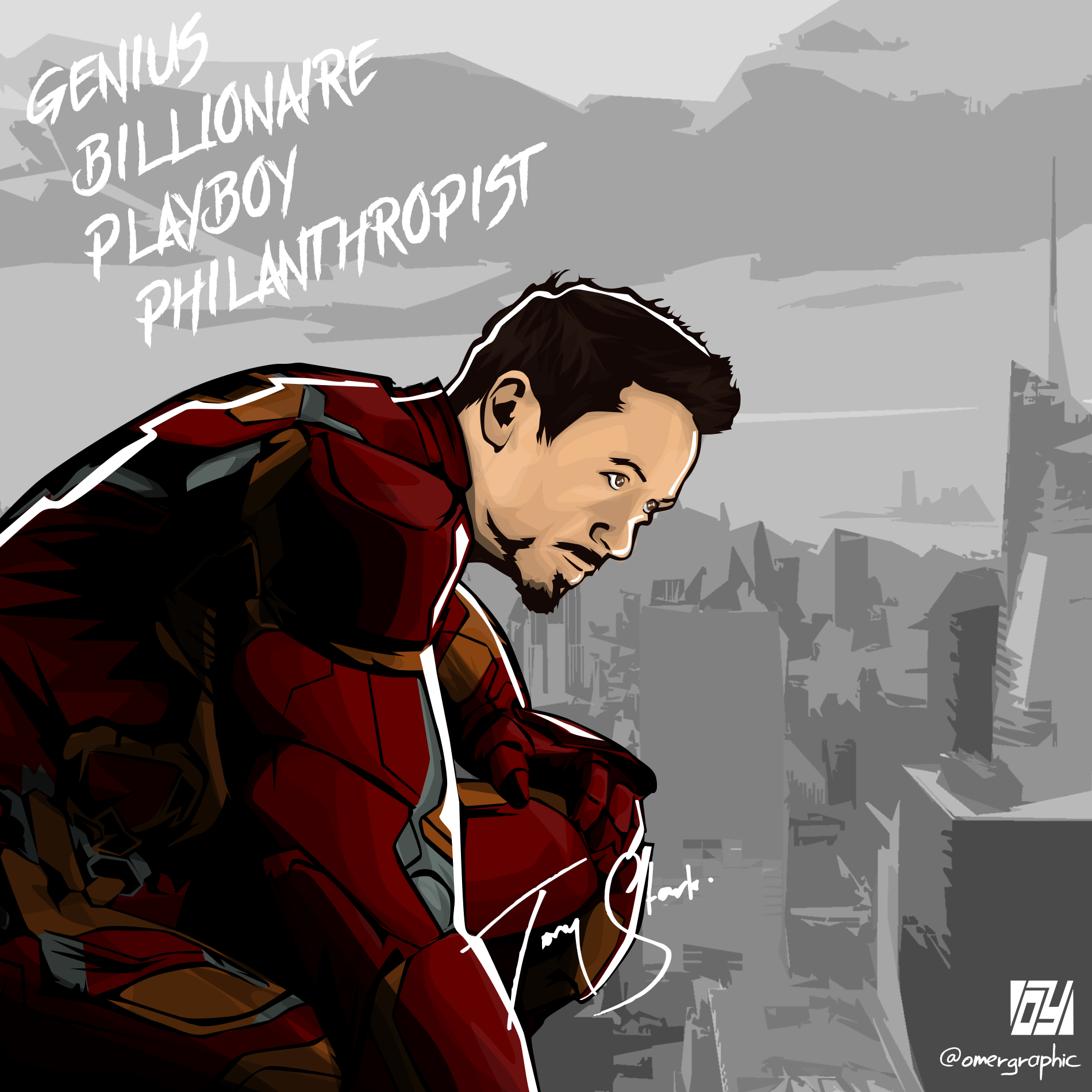 Detail Tony Stark Vector Nomer 39