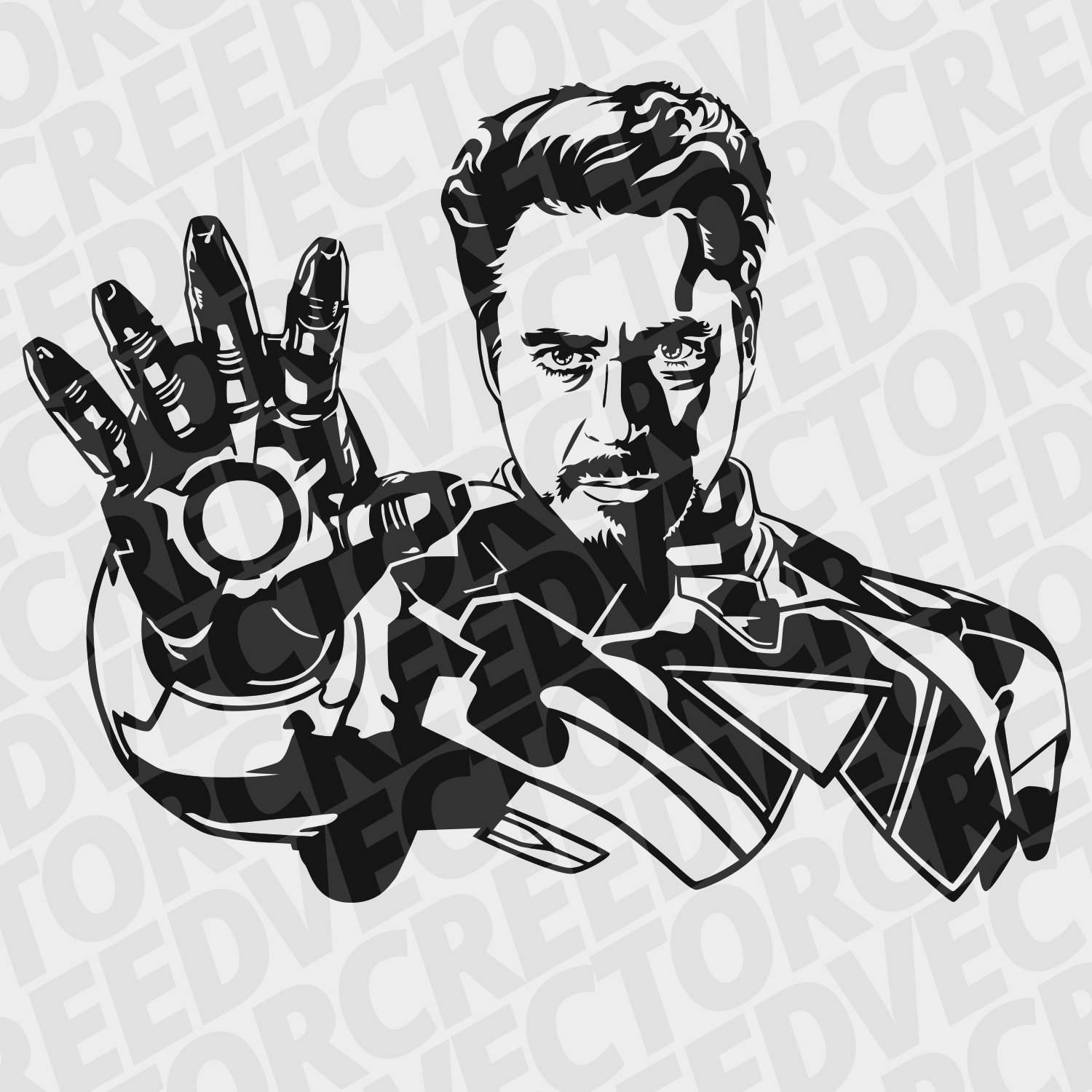 Detail Tony Stark Vector Nomer 9