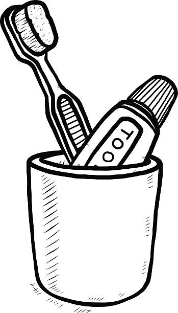 Detail Toothbrush Black And White Clipart Nomer 5
