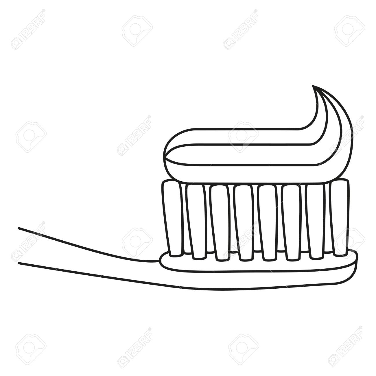 Detail Toothbrush Clipart Black And White Nomer 44