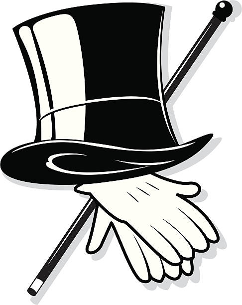 Detail Top Hat And Cane Clipart Nomer 2