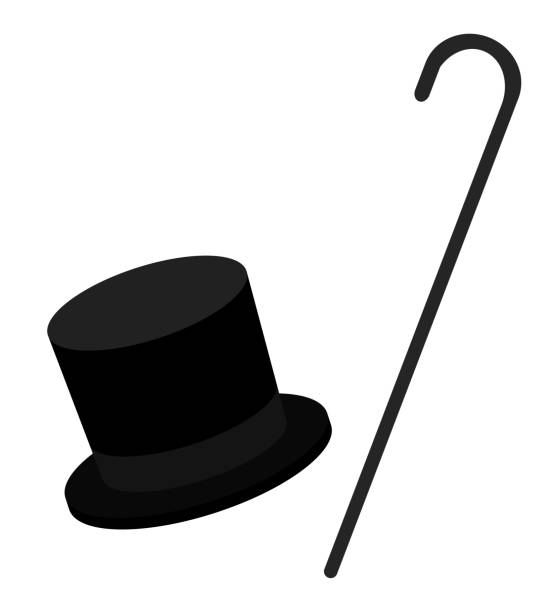 Detail Top Hat And Cane Clipart Nomer 3