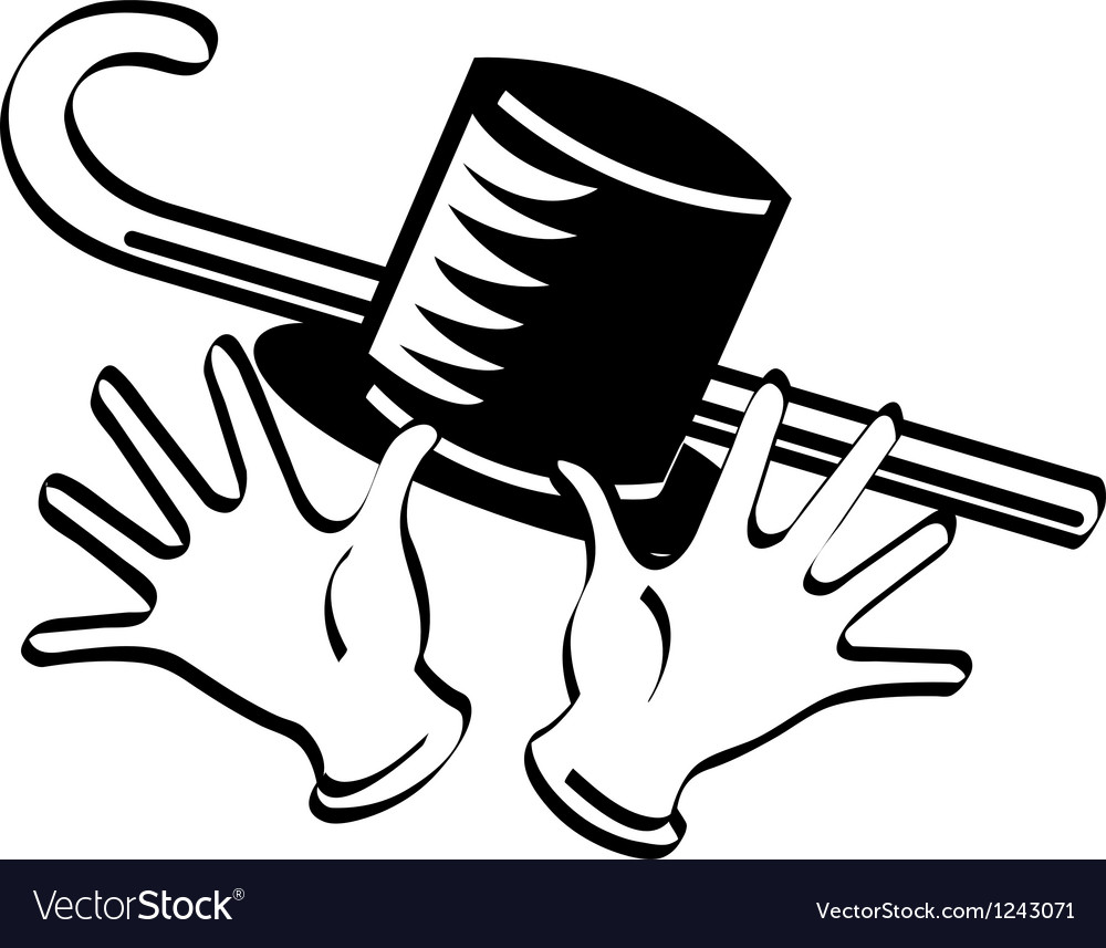 Detail Top Hat And Cane Clipart Nomer 15