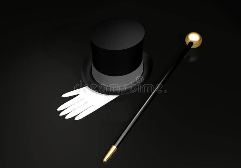 Detail Top Hat And Cane Clipart Nomer 18