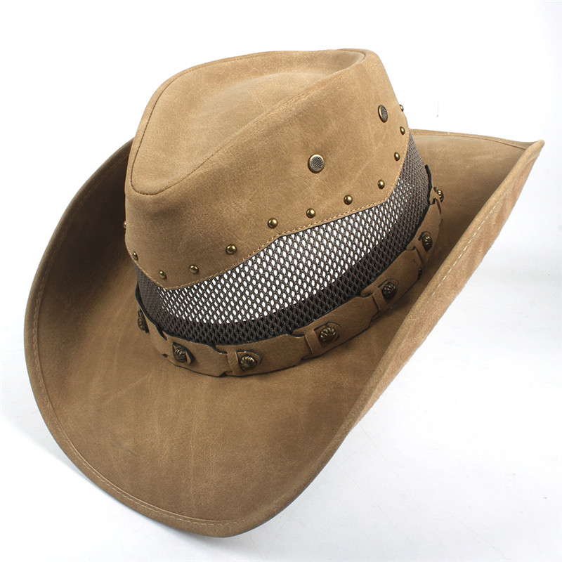 Detail Topi Cowboy Kulit Asli Nomer 4