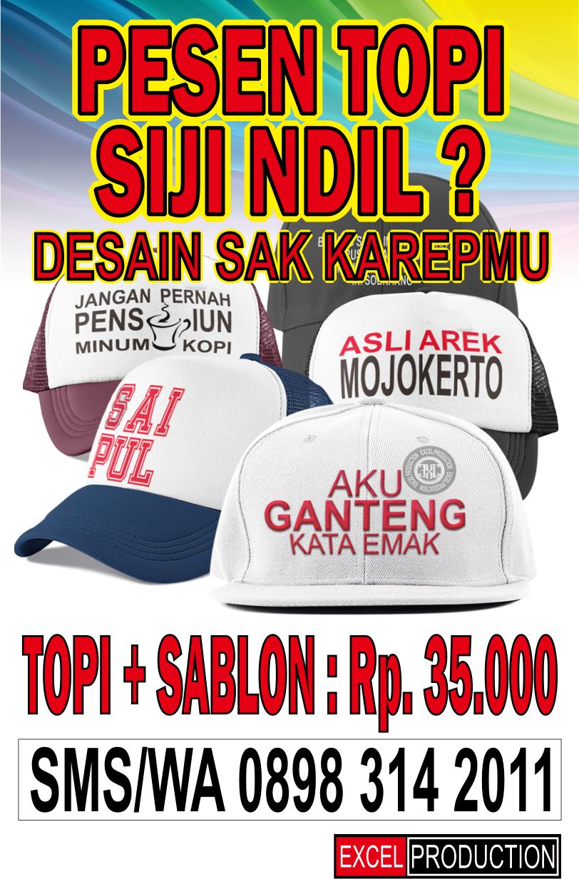 Detail Topi Desain Sendiri Satuan Nomer 11