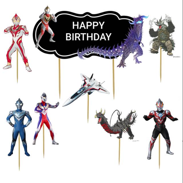 Detail Topper Happy Birthday Ultraman Nomer 12