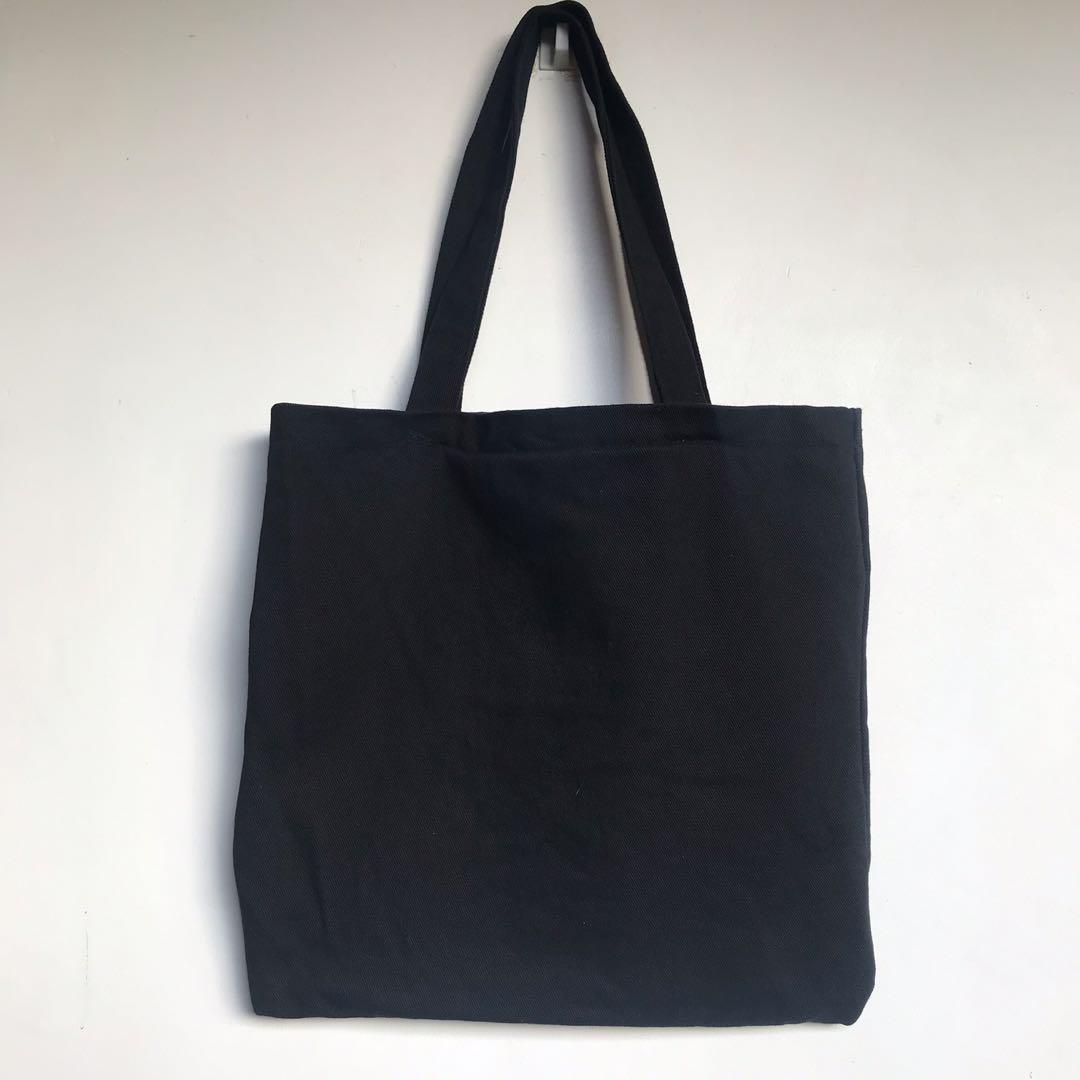 Detail Tote Bag Polos Hitam Koleksi Nomer 11