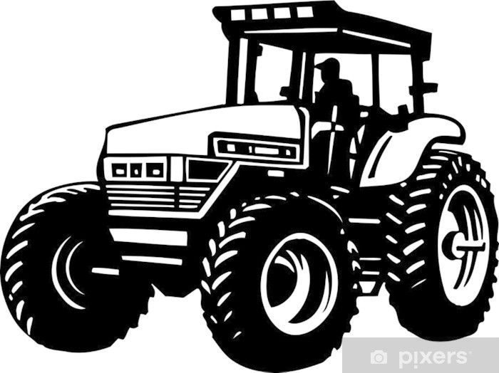 Detail Tractor Silhouette Clip Art Nomer 33