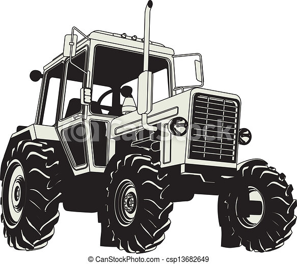 Detail Tractor Silhouette Clip Art Nomer 43