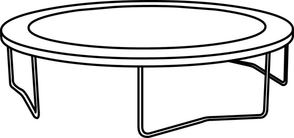 Detail Trampoline Clipart Black And White Nomer 2