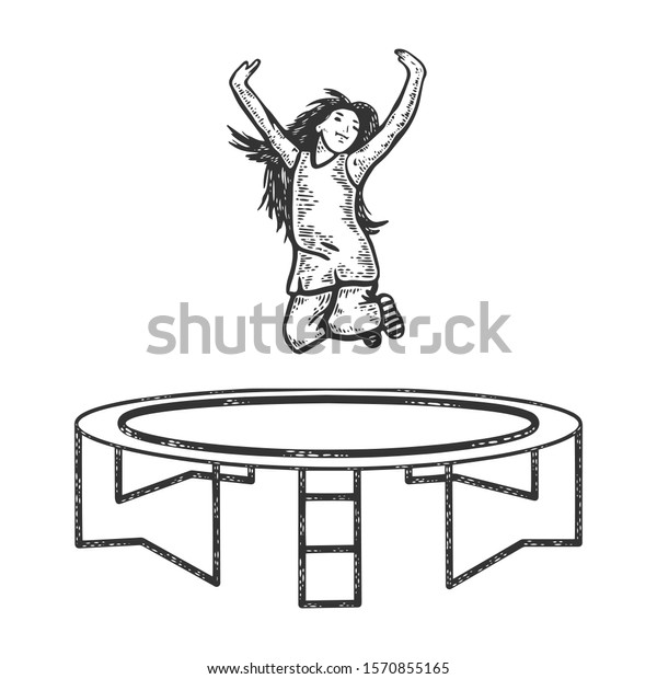 Detail Trampoline Clipart Black And White Nomer 15