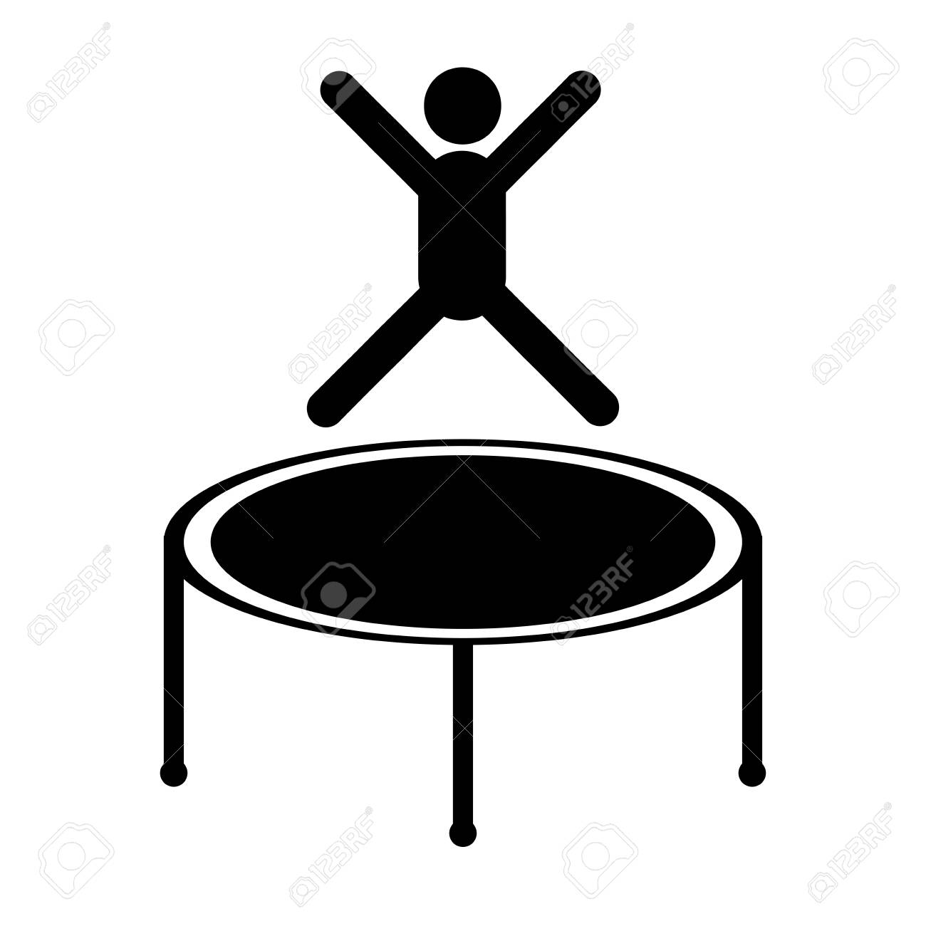 Detail Trampoline Clipart Black And White Nomer 23