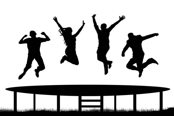 Detail Trampoline Clipart Black And White Nomer 27