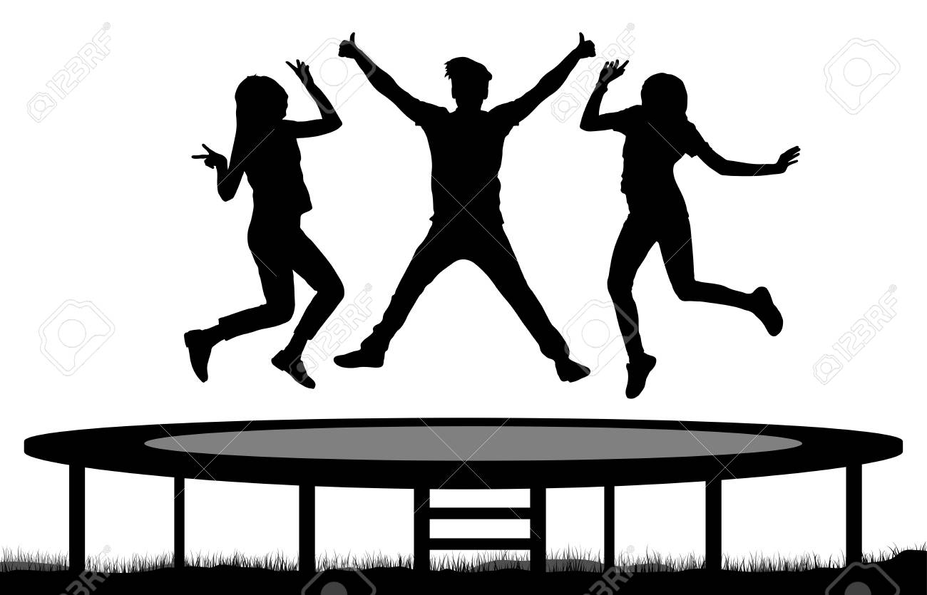 Detail Trampoline Clipart Black And White Nomer 49