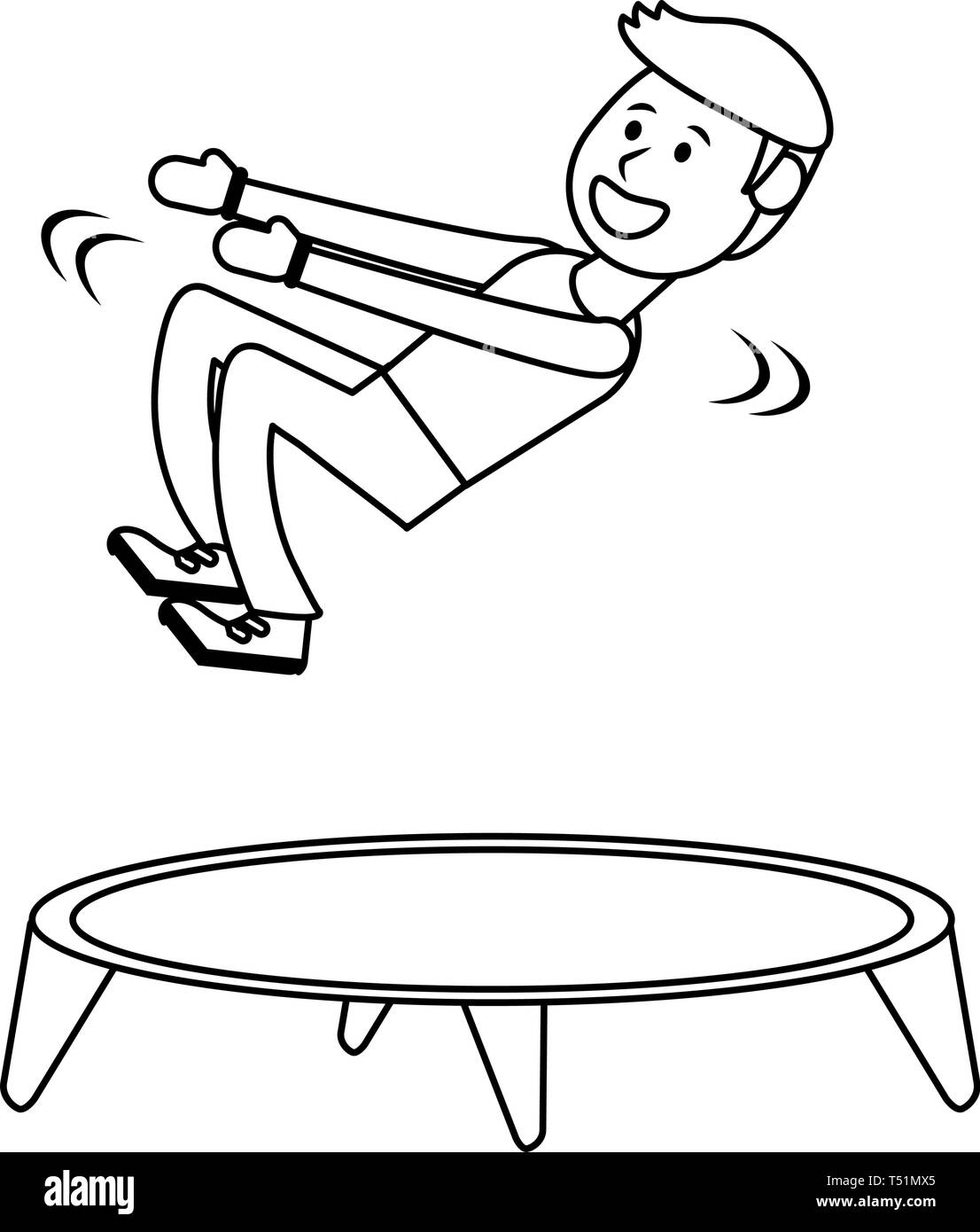 Detail Trampoline Clipart Black And White Nomer 10