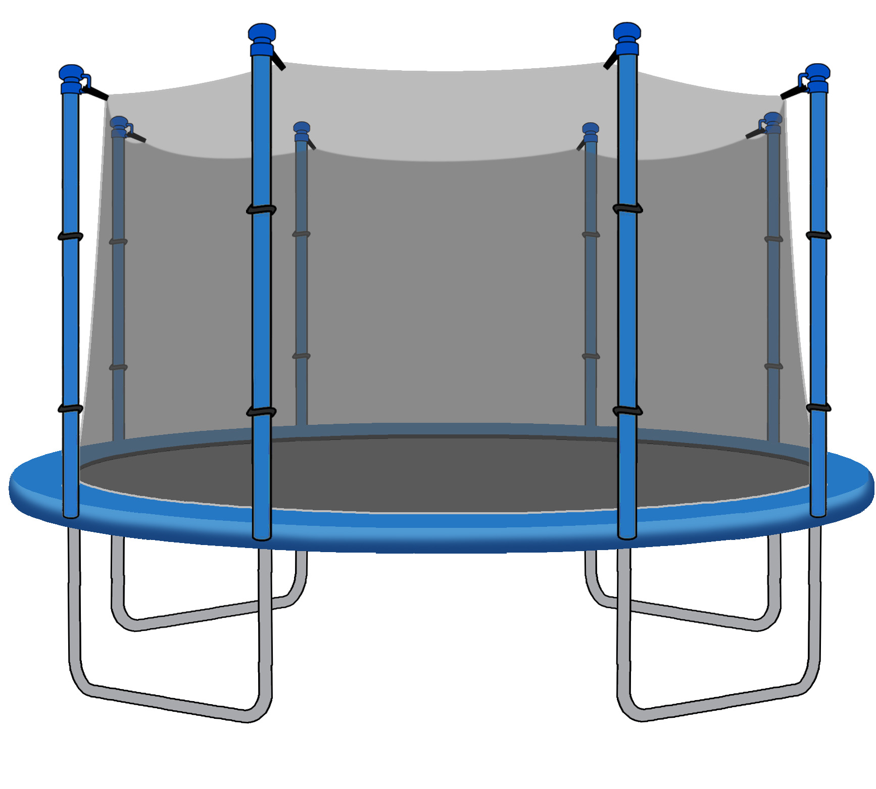 Detail Trampoline Net Pole Nomer 3