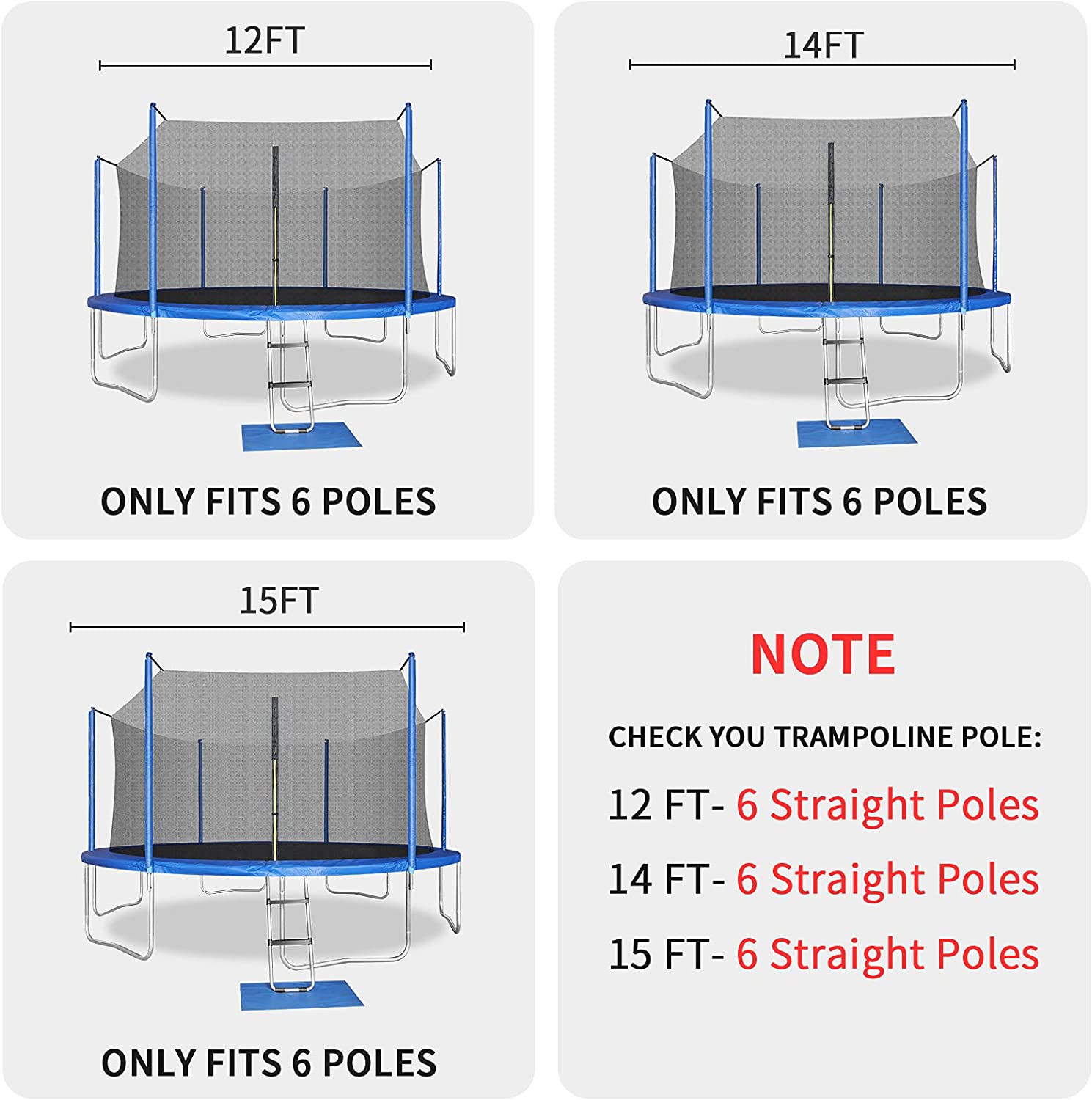 Detail Trampoline Netting Pole Nomer 36