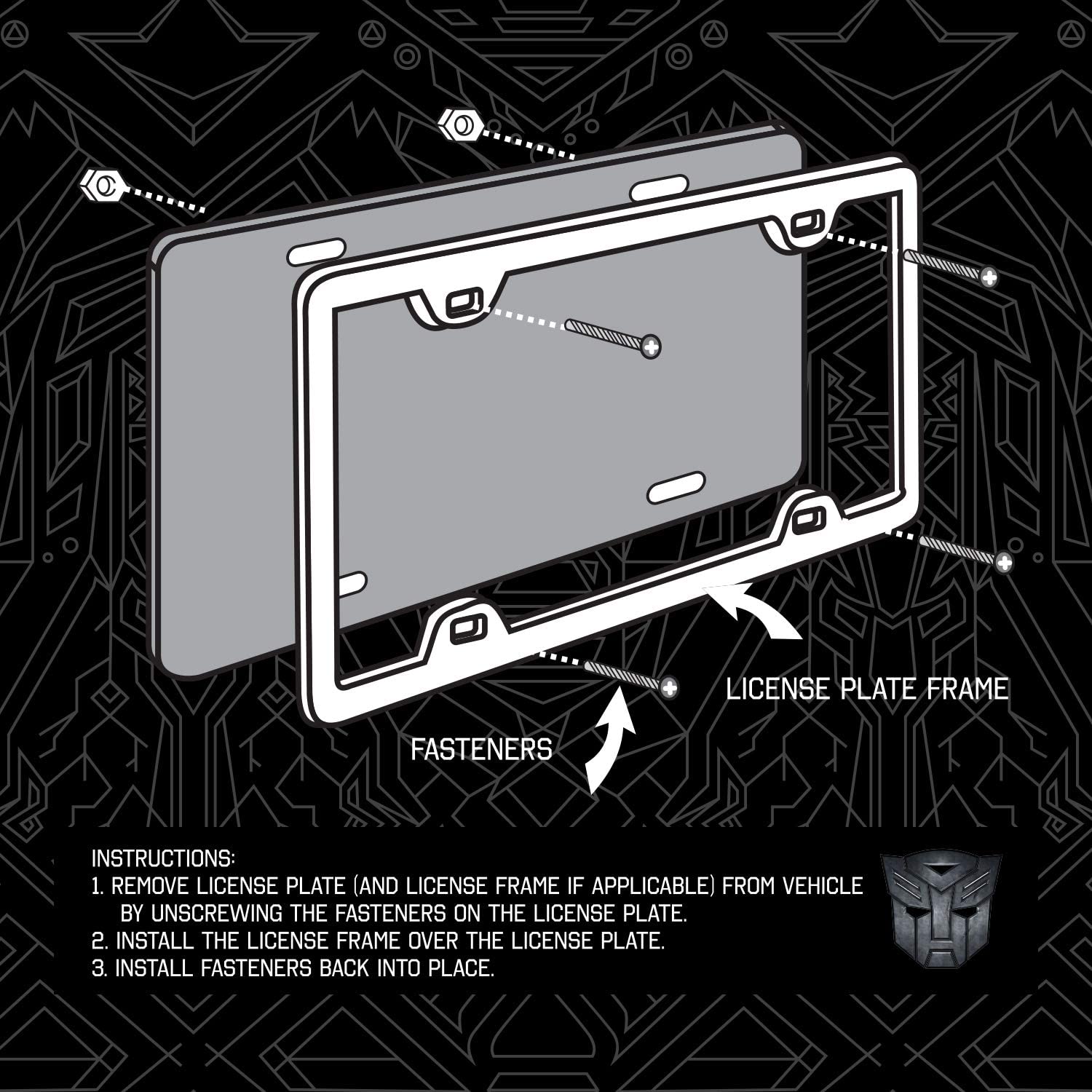 Detail Transformers License Plate Frame Nomer 47
