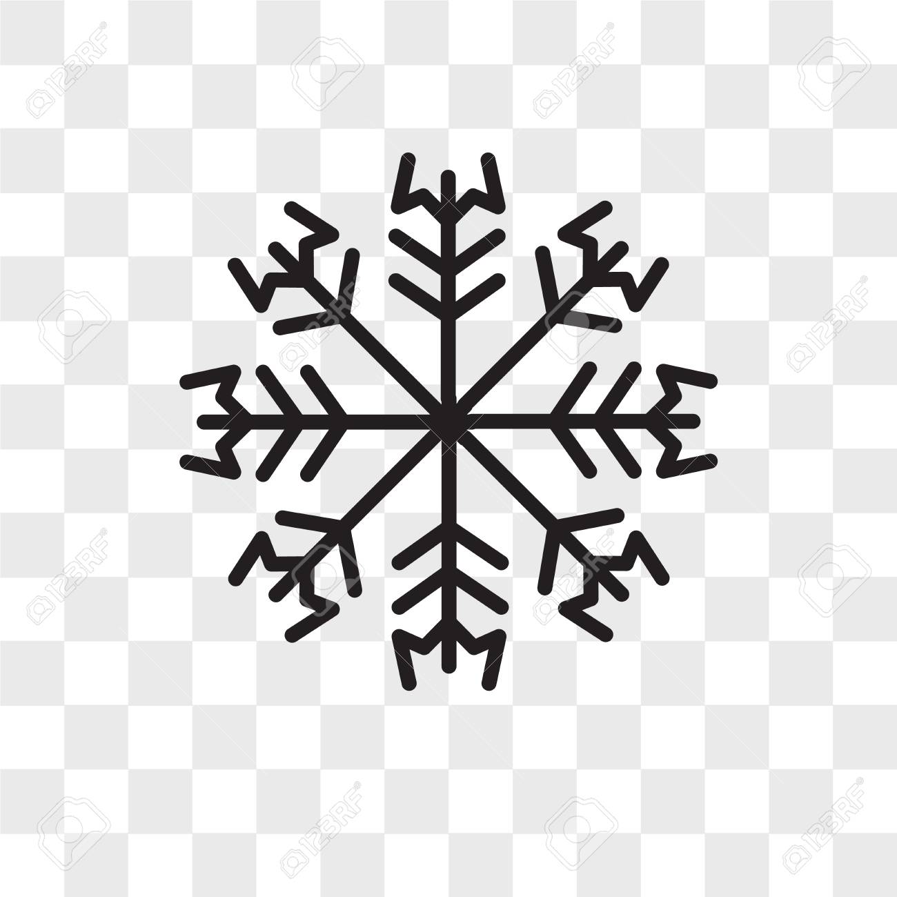 Detail Transparent Background Snowflake Nomer 19