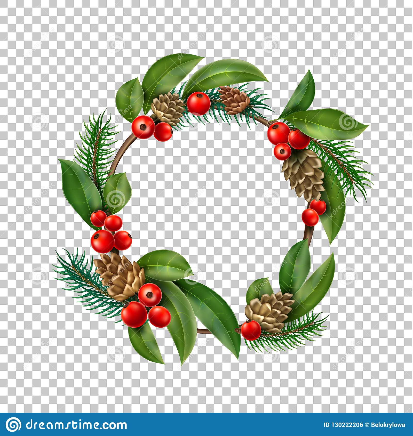 Detail Transparent Christmas Wreath Nomer 28