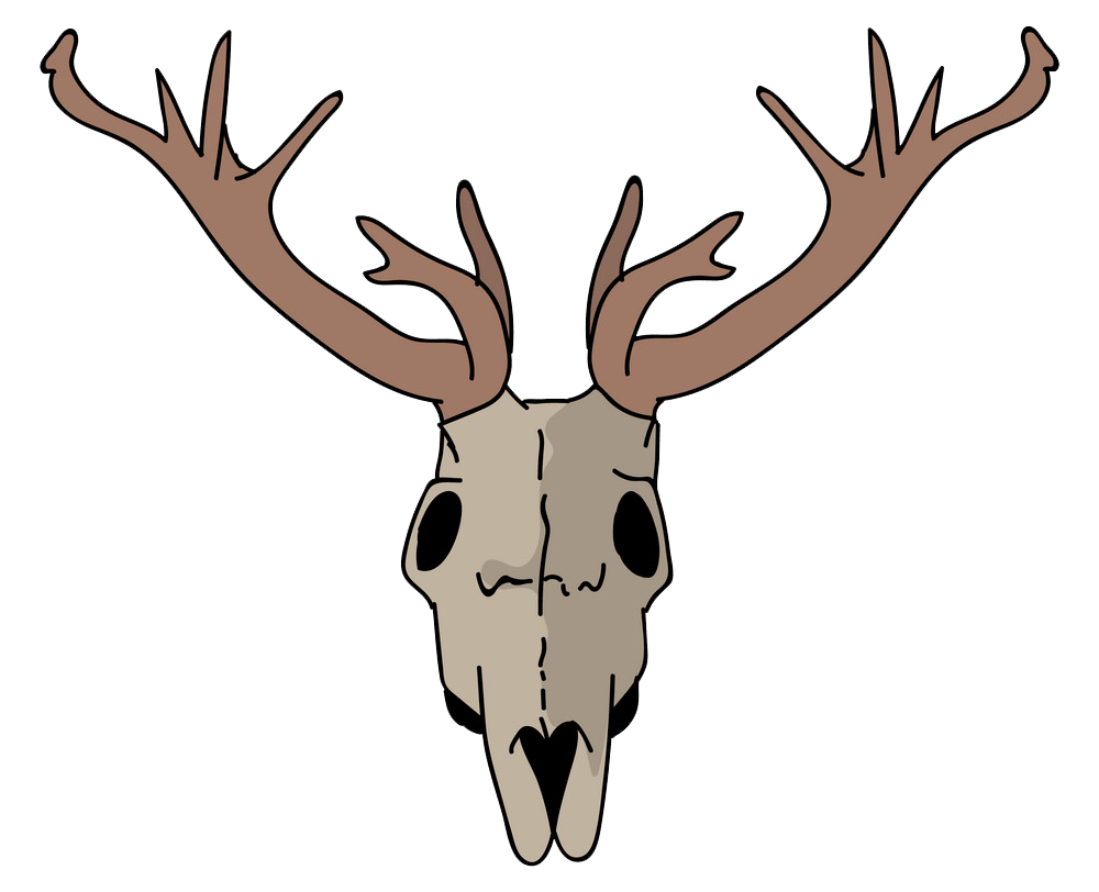 Detail Transparent Deer Skull Clipart Nomer 29