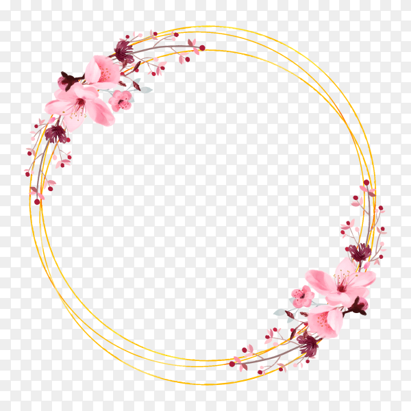 Transparent Floral Frame - KibrisPDR