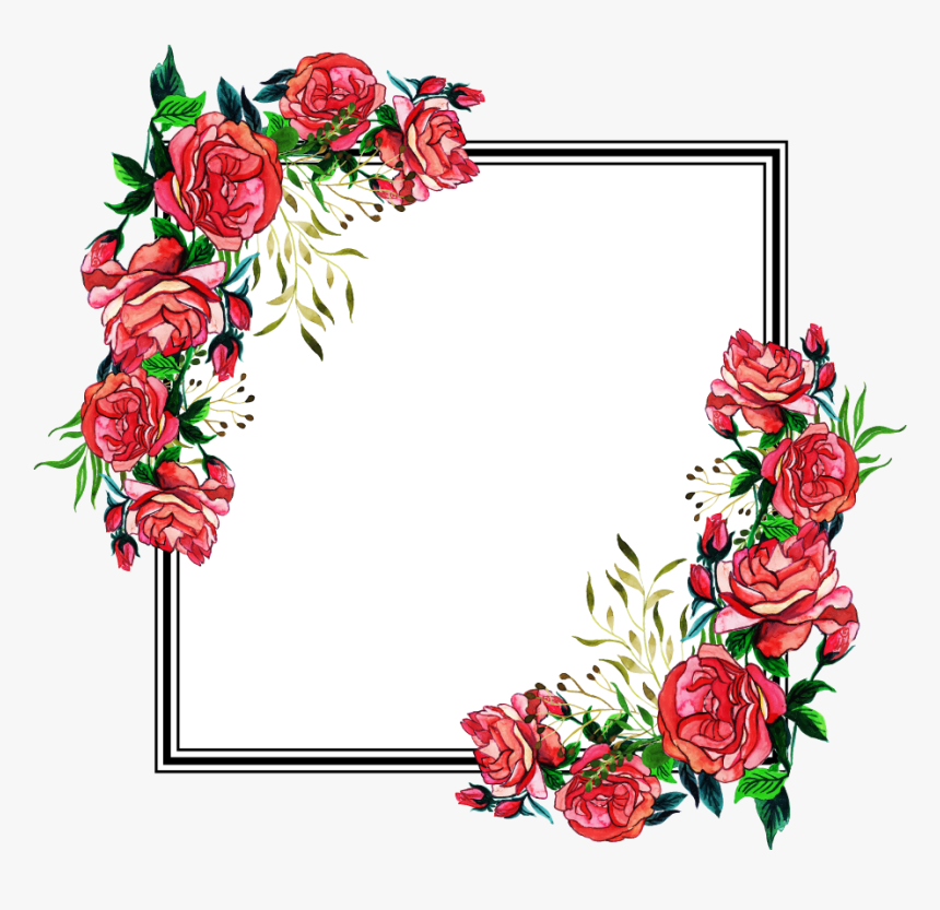 Detail Transparent Floral Frame Nomer 26