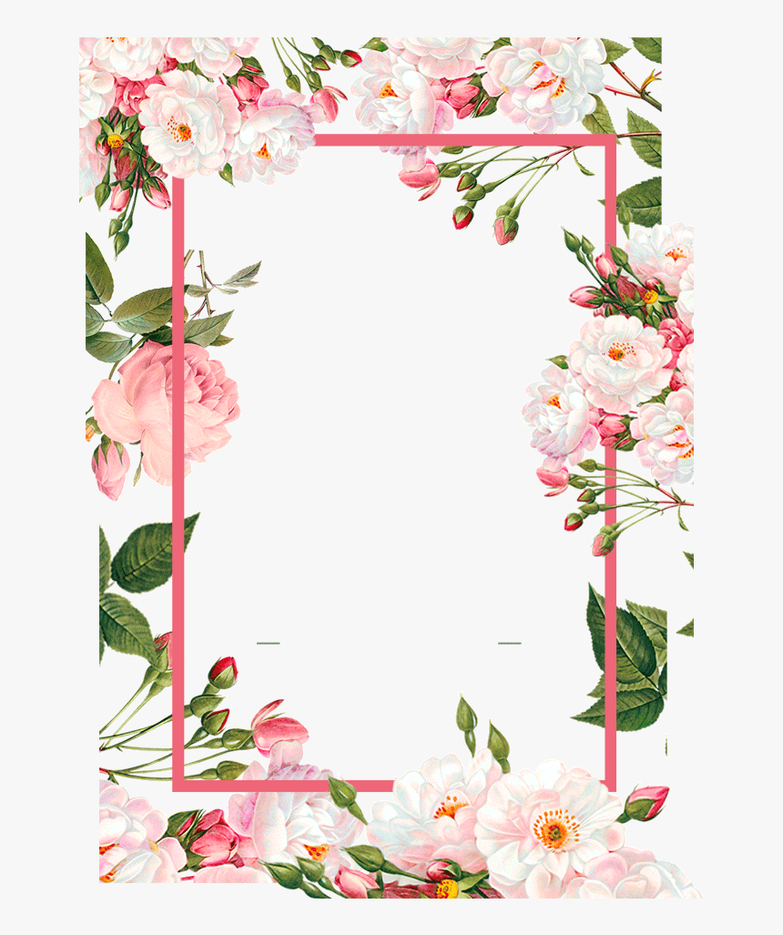 Detail Transparent Floral Frame Nomer 45