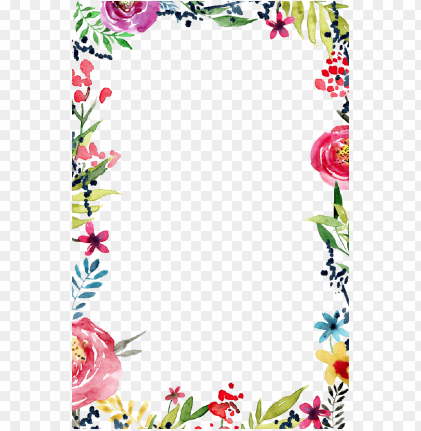 Detail Transparent Flower Border Png Nomer 9