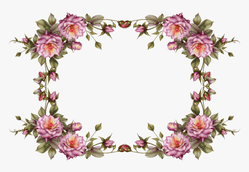 Detail Transparent Flower Frame Nomer 10