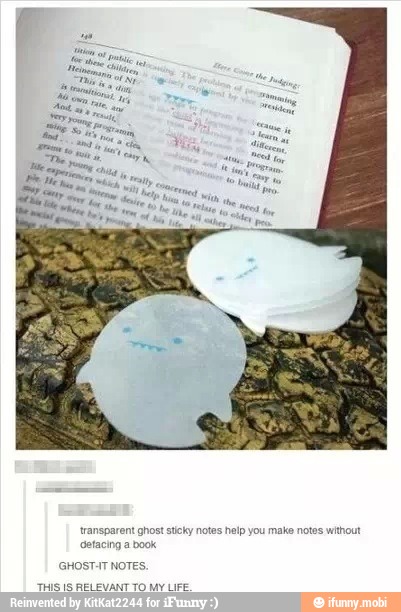 Detail Transparent Ghost Sticky Notes Nomer 13