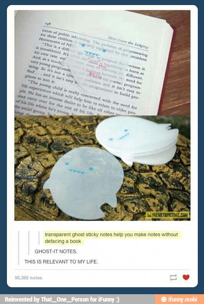 Detail Transparent Ghost Sticky Notes Nomer 5