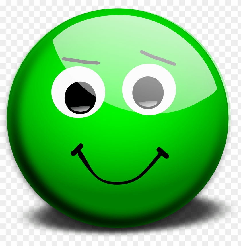 Detail Transparent Green Smiley Face Nomer 12