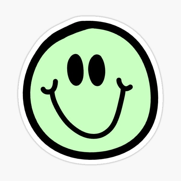 Detail Transparent Green Smiley Face Nomer 38