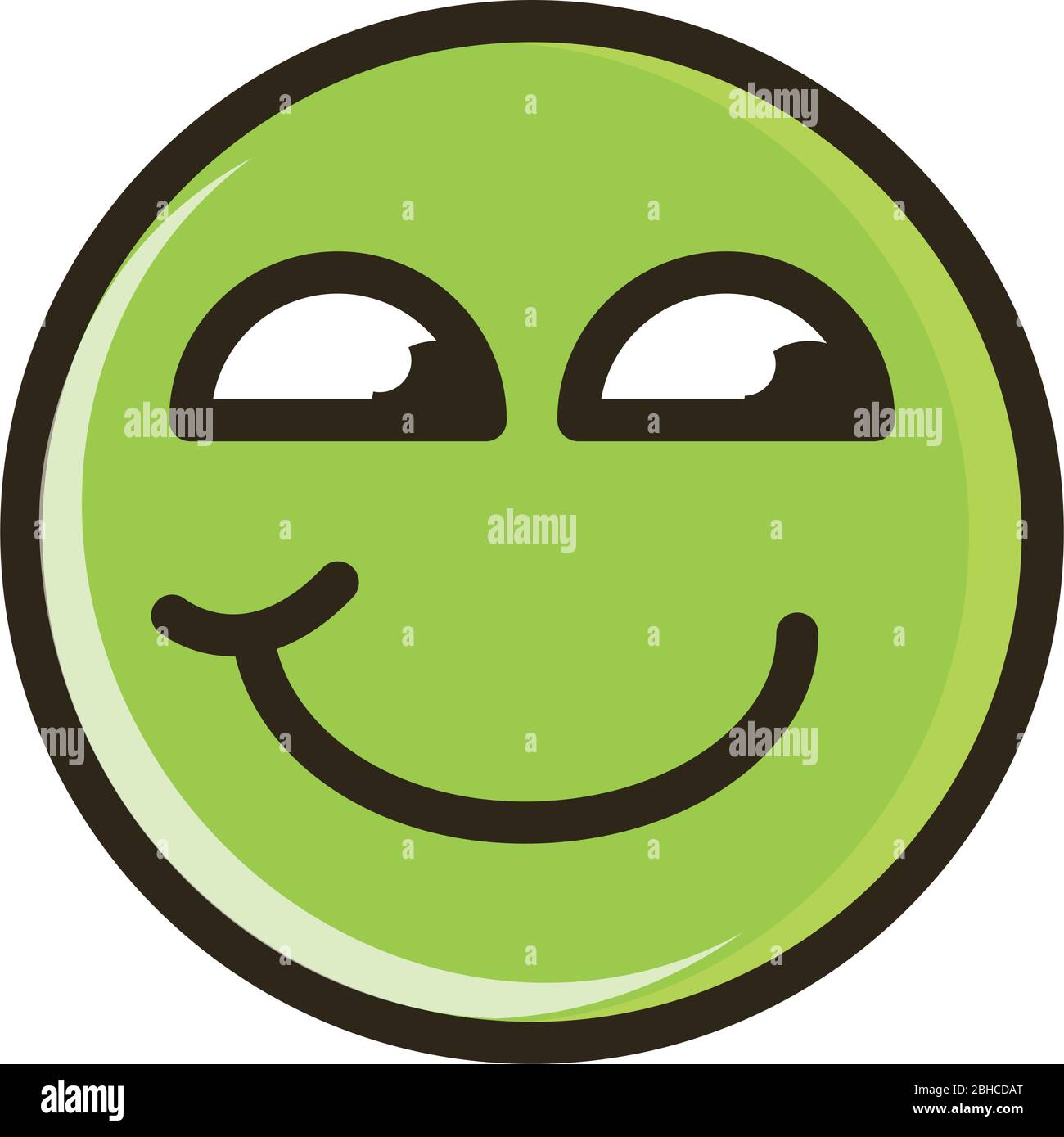 Detail Transparent Green Smiley Face Nomer 50