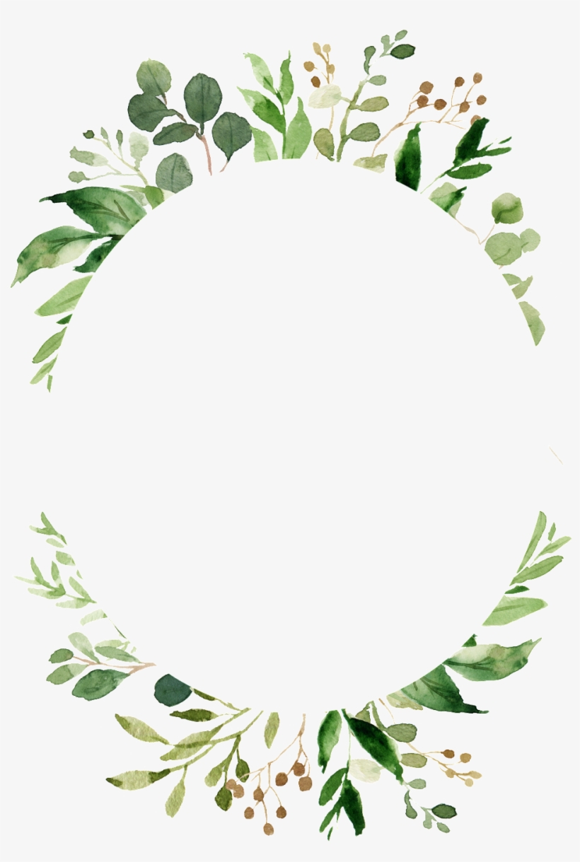 Detail Transparent Greenery Border Nomer 2