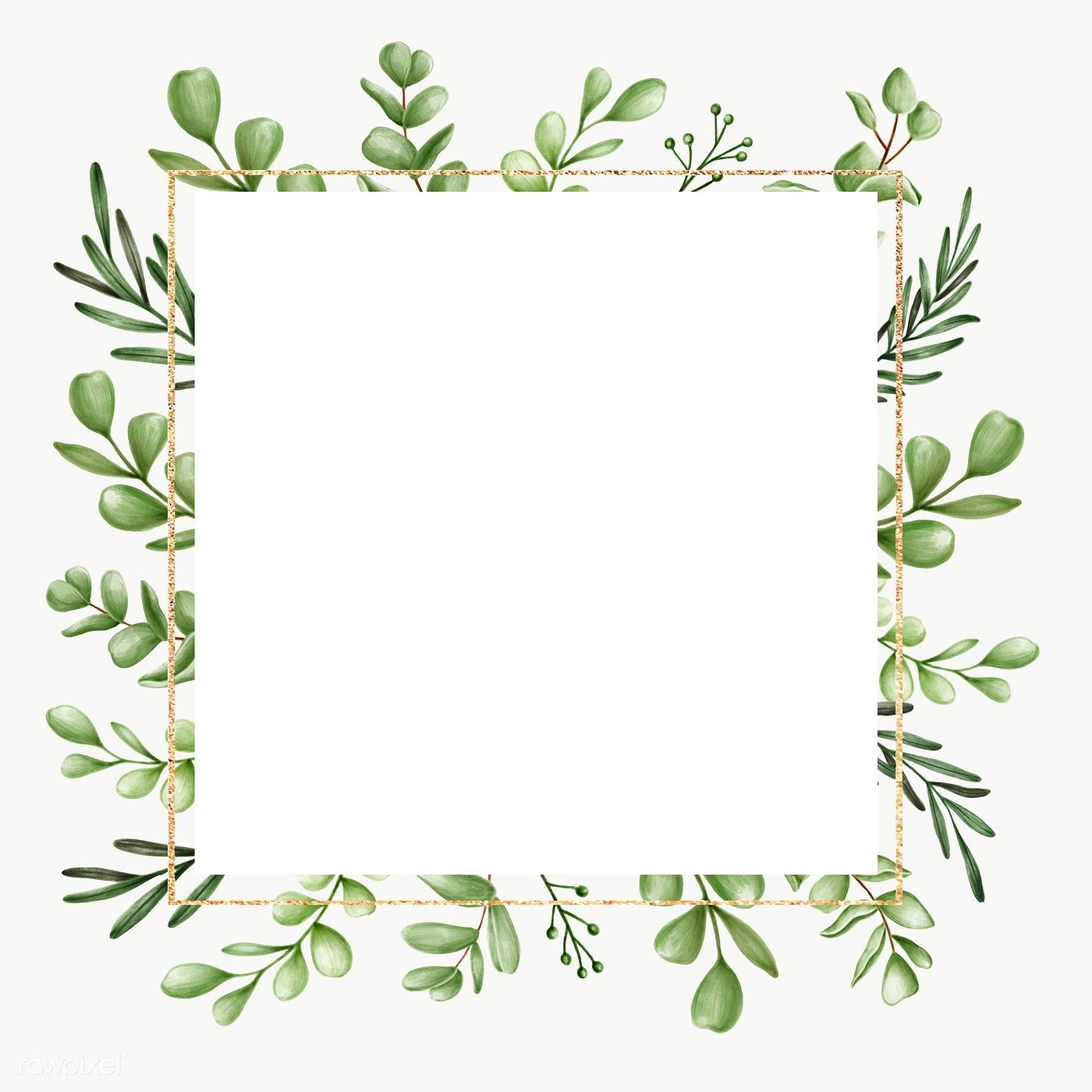 Detail Transparent Greenery Border Nomer 4