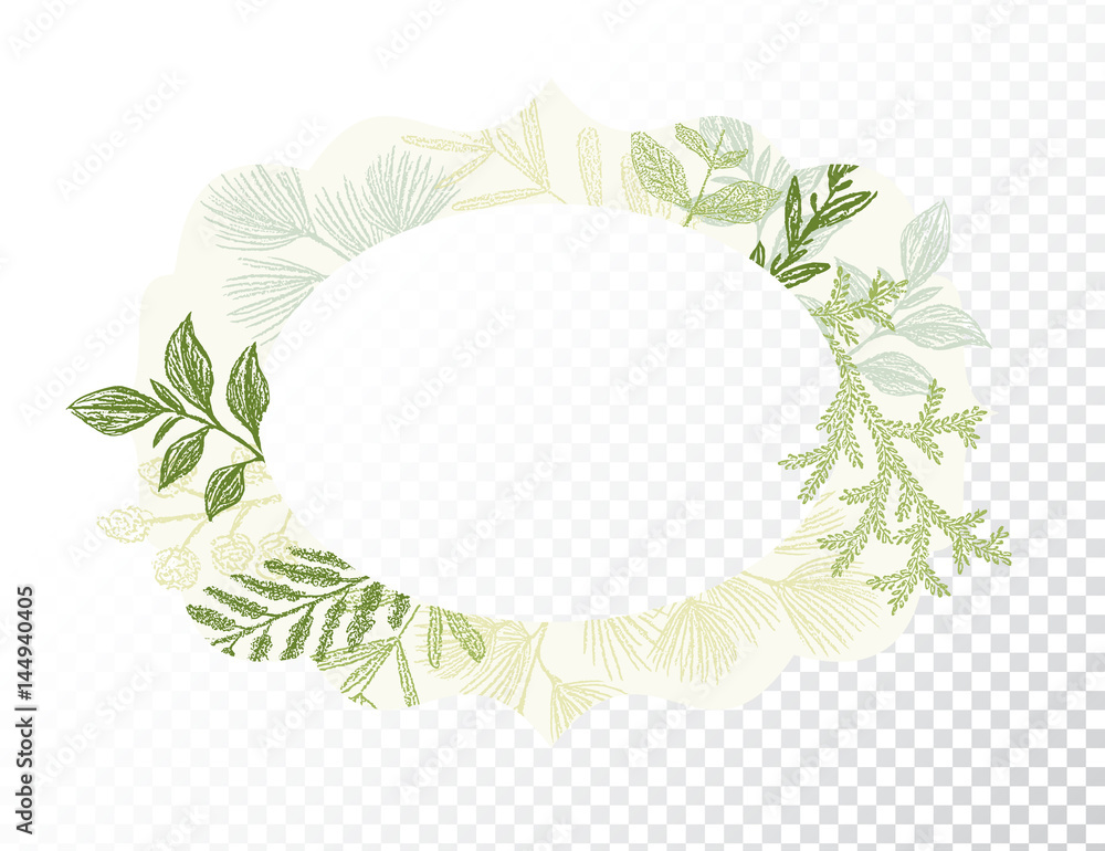 Detail Transparent Greenery Border Nomer 29