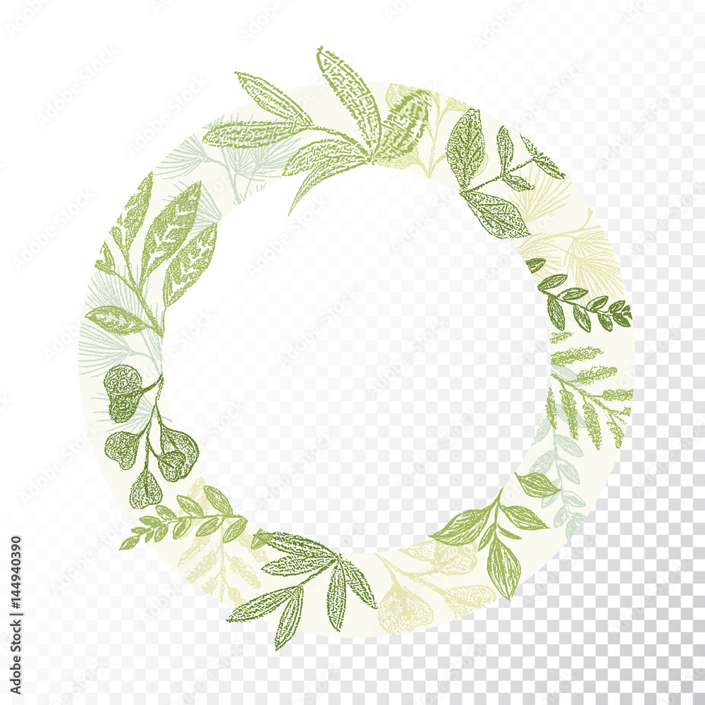 Detail Transparent Greenery Border Nomer 50